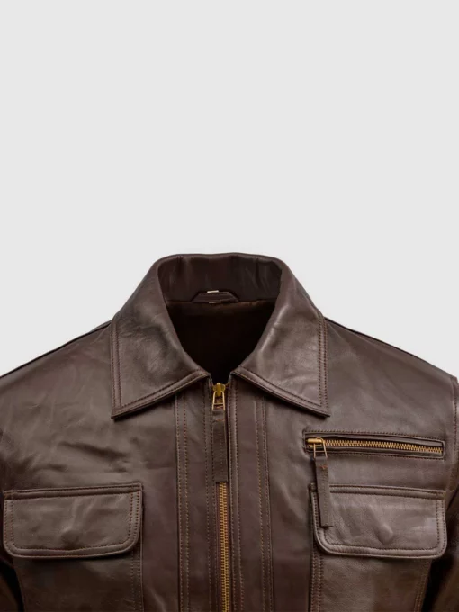 men-s lightweight brown sheep leather jacket