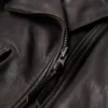 short Leather Biker Jacket