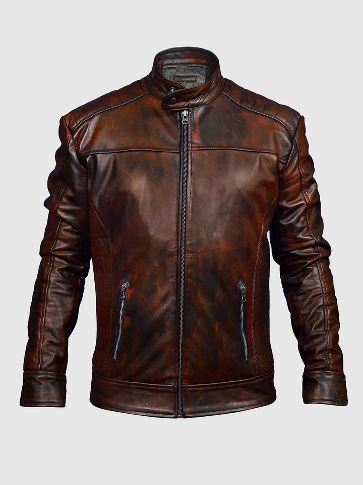 Mens Brown Leather Jacket | Shop Brown Leather Jackets | Decrum – Tagged  