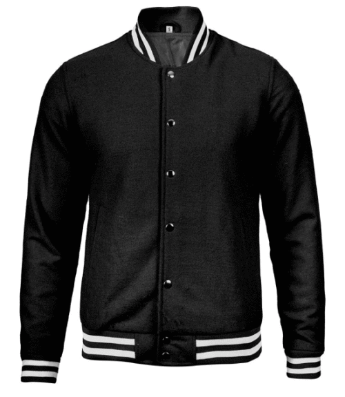 Mens Black Varsity Jacket