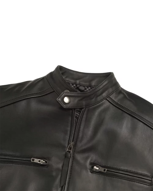 Cafe Racer Style Real Leather Jacket for Men