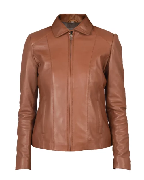 Colette Brown Leather Jacket