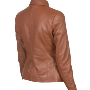 Colette Women Brown Leather Jacket