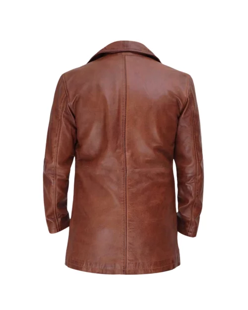 Men Brown Leather Coat