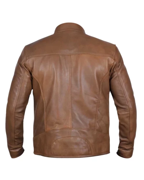 Men Camel Dodge Biker Jacket