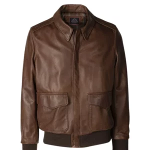 Men Motorcycle Distressed Brown Jacket