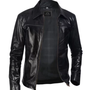 Men Mystical Black Leather Jacket