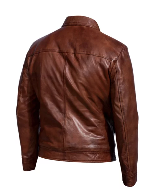 Mens Cafe Racer Leather Jacket
