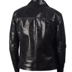 Mystical Black Leather Jacket for Men