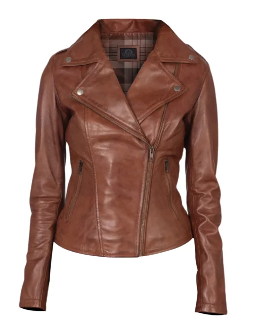 Women Elegant Asymmetrical Moto Jacket