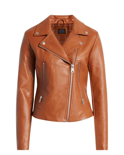 Women Real Brown Leather Jacket