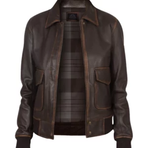本革 短丈 vintage leather jacket brown a2 g1 vtg COOPER Type A-2 Leather Bomber Flight Jacket Brown