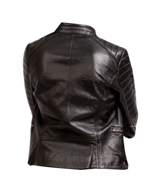Women's Bara Black Motorcycle Jacket