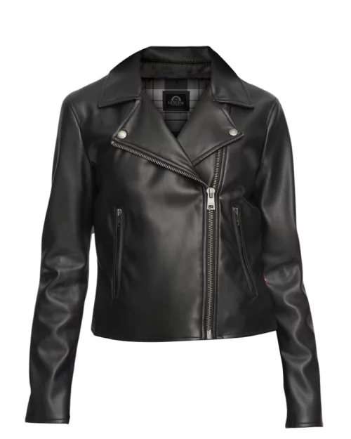 Womens Real Leather Biker Jacket