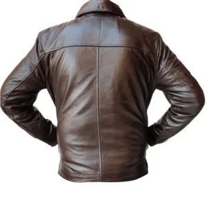 Brown Bomber Leather Jacket for Mens
