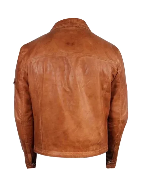Cafe Racer Jacket Vintage Motorcycle Retro Moto Distressed Leather Jacket