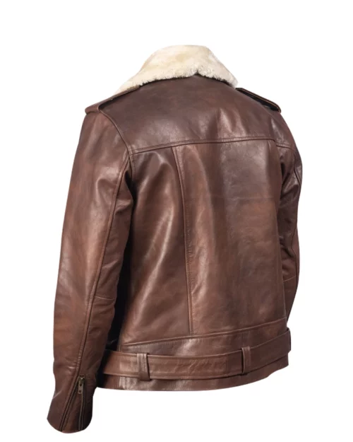 Men's Brown Winter Protection Motorcycle Jacket