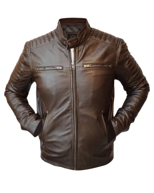Men's Handmade Slim Fit Leather Jacket