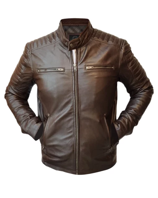 Men's Handmade Slim Fit Leather Jacket