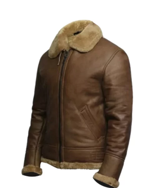 Men's B3 Brown Shearling Leather Jacket