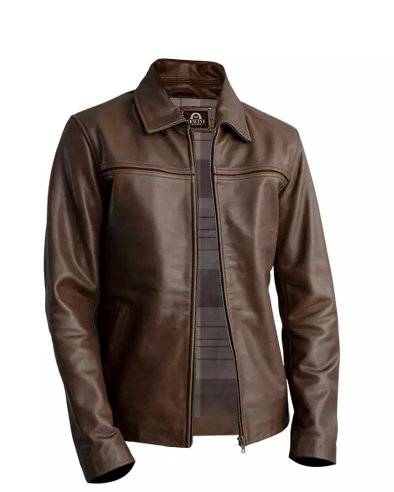 Mystical Pullup Brown Leather Jacket | Mystical Black Jacket