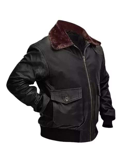 G-1 Flight Distressed Black Aviator Jacket
