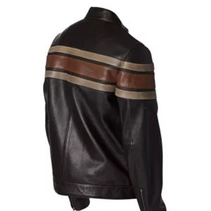 Men's Dale Retro Striped Leather Jacket