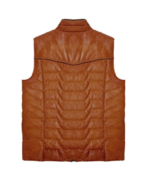 Maverick Brown Leather Vest