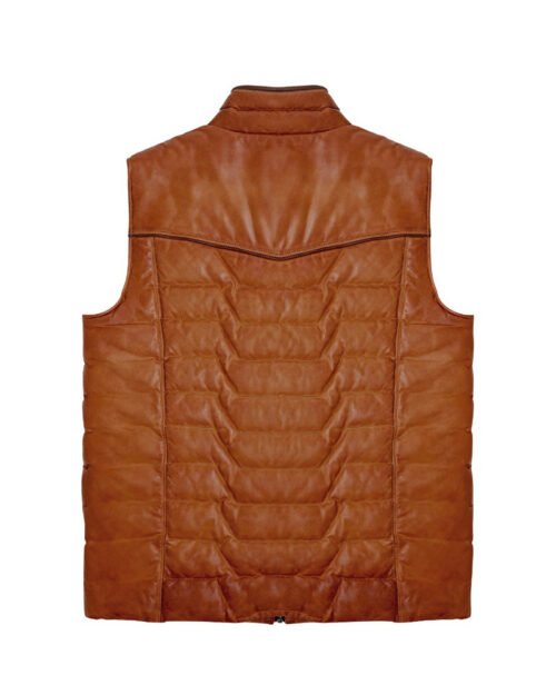 Maverick Brown Leather Vest