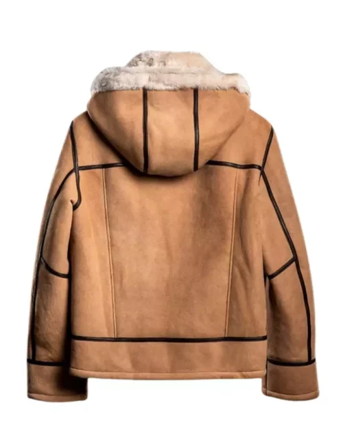 Men B3 Fur Aviator Shearling Sheepskin Bomber Jacket