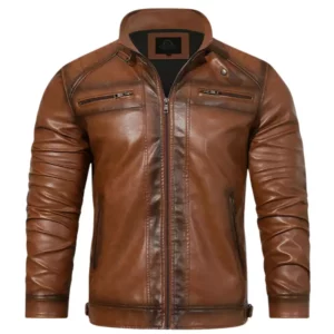 Men's Brown Cruiser Leather Jacket