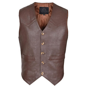 Men’s Brown Premium Leather Vest