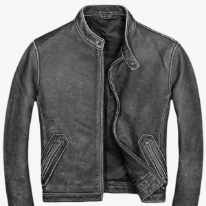 Mens Classic Casual Vintage Biker Jacket