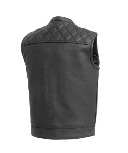 Men's Downside Motorcycle Leather Vest