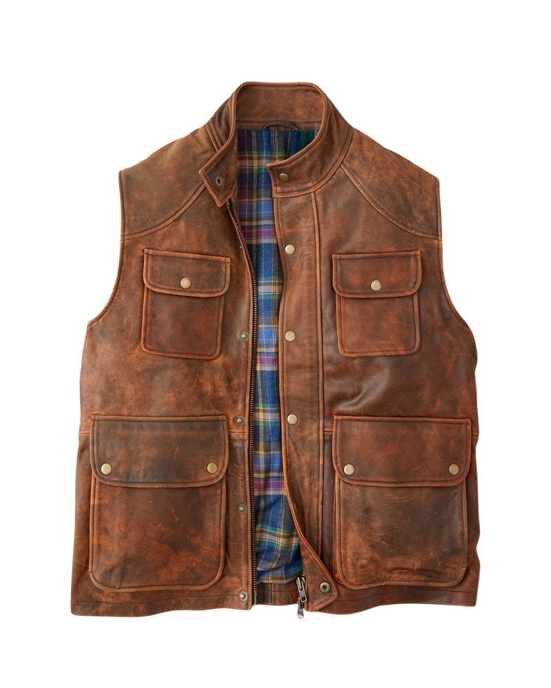 Mens Leather How To Soften Leather Vest MOTORCYCLE LEATHER VEST