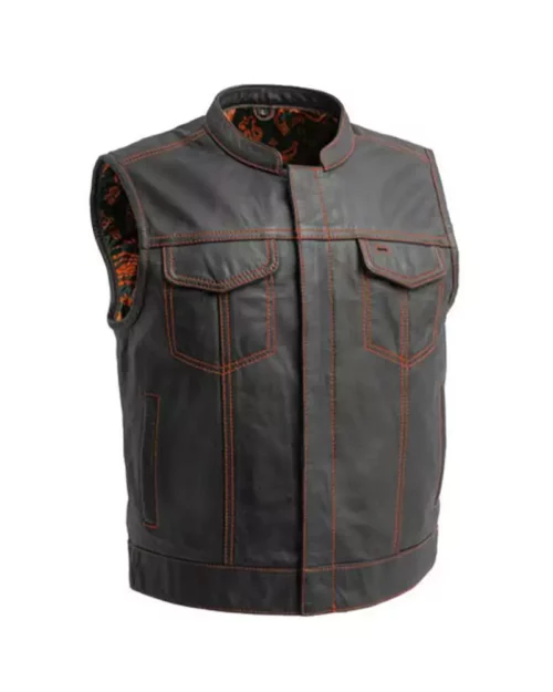 The Club Cut Motorcycle Leather Vest
