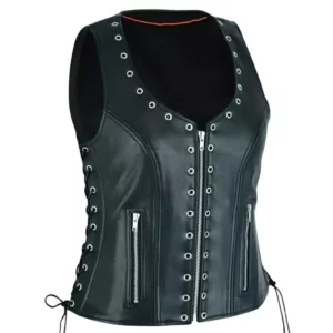 Women Motorcycle Leather Vest