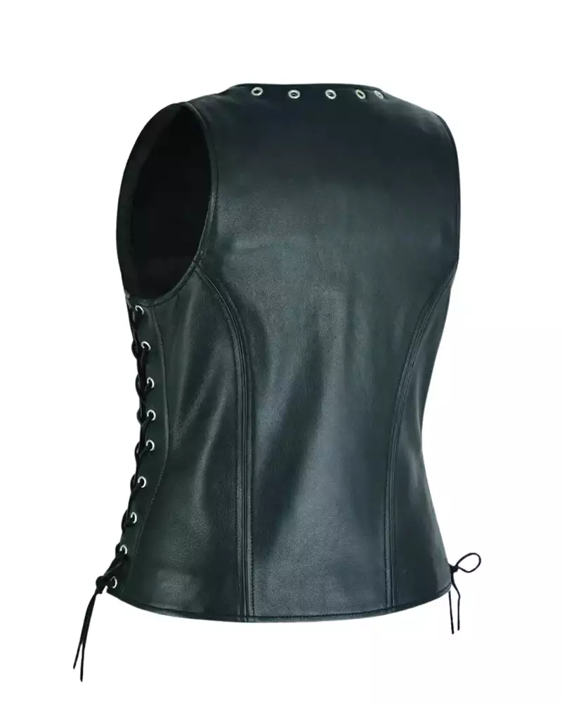 Womens Motorcycle Leather Vest