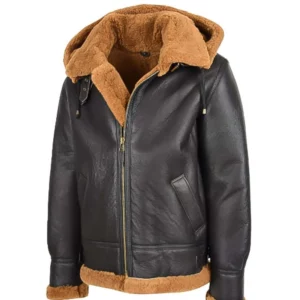 Men B3 Edwardo Ginger Bomber Jacket with Hood