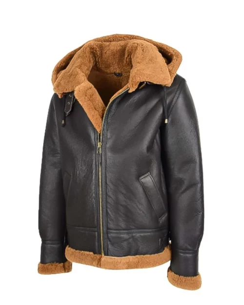 Men B3 Edwardo Ginger Bomber Jacket with Hood