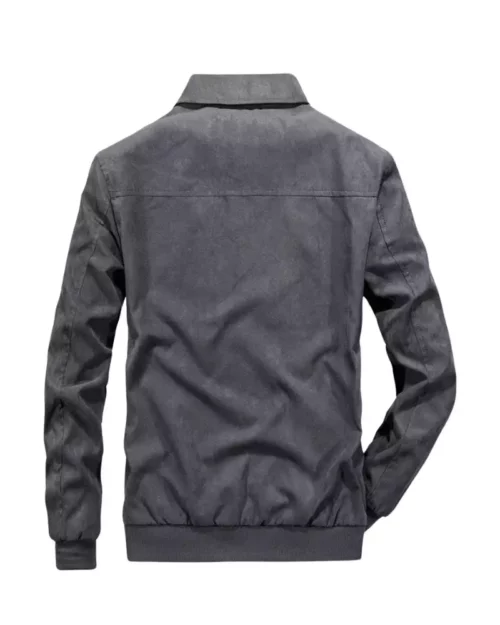 Mens Retro Faux Suede Leather Short Coat Jacket