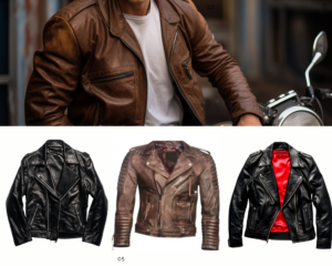 Distressed Leather Jacket For Mens