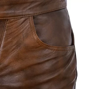 Cowboy Brown Leather Pant