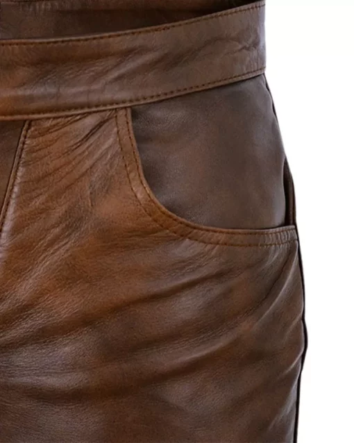 Cowboy Brown Leather Pant