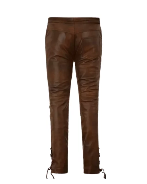 Cowboy Lace up Leather Pant