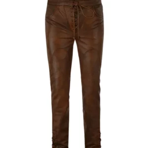 Cowboy Lace up Leather Pants