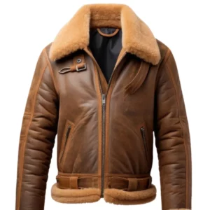 Men’s B3 Brown Shearling Leather Jacket
