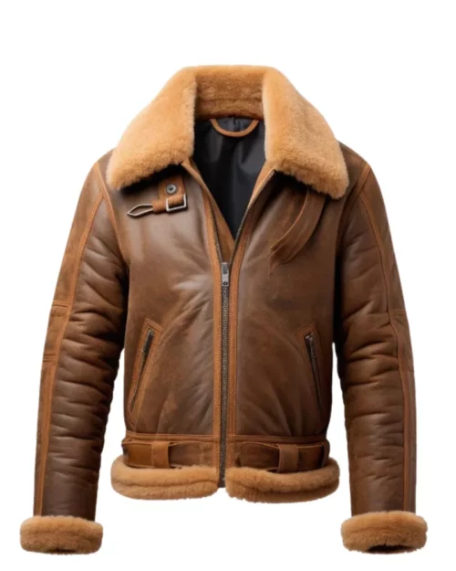 Men’s B3 Brown Shearling Leather Jacket