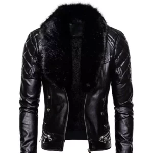 Men's Black Retro Aviator Jacket