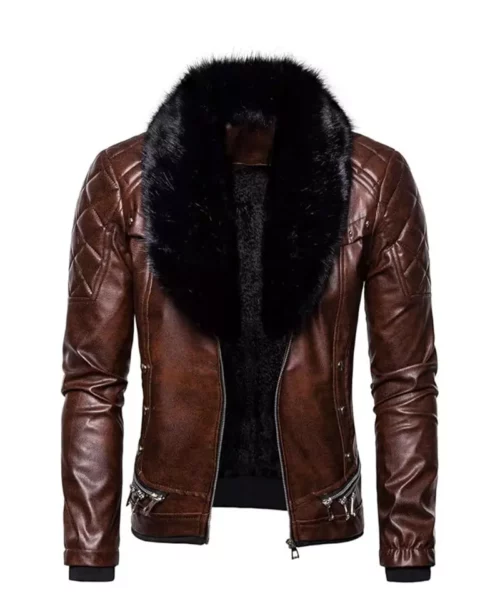 Men's Brown Retro Aviator Jacket